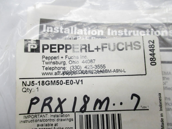 PEPPERL+FUCHS NJ5-18GM50-E0-V1 84482 NSMP