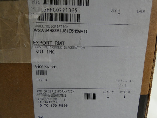 ROSEMOUNT 3051CG4A22A1JS1E5M5Q4T1 10.5-42.4VDC 0-150PSI NSMP