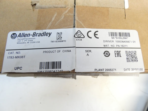 ALLEN BRADLEY 1783-MX08T SER. A VER. 01 3.3VDC 1.7A NSMP
