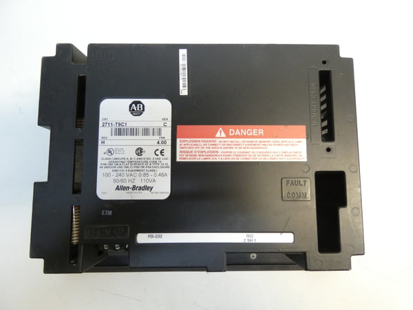 ALLEN BRADLEY 2711-T9C1 SER. C F/W 4.00 REV. H 100-240VAC 0.85-0.46A UNMP
