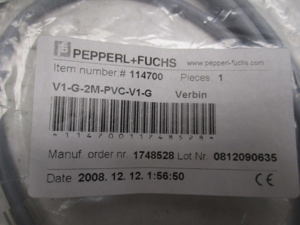 PEPPERL + FUCHS V1-G-2M-PVC-V1-G CORDSET CABLE NSMP