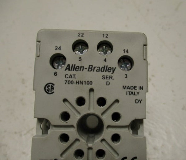ALLEN BRADLEY 700-HN100 RELAY SOCKET SER. D UNMP