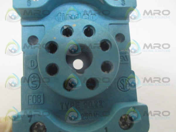FINDER 90.22 RELAY SOCKET 10A 250V UNMP