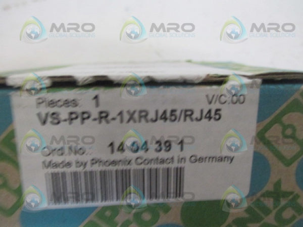 PHOENIX CONTACT VS-PP-R-1XRJ45/RJ45 RELAY BASE NSMP