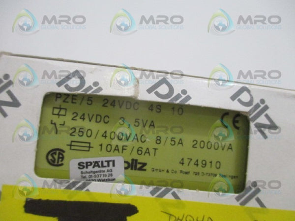 PILZ PZE/5-24VDC-4S SAFETY RELAY NSMP