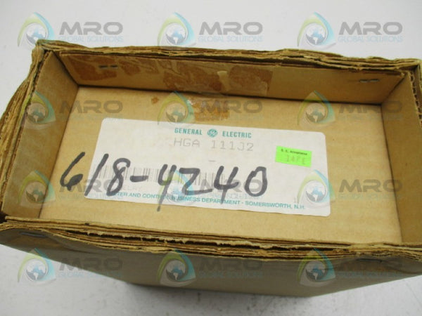GENERAL ELECTRIC HGA111J2 AUXILIARY RELAY NSFS