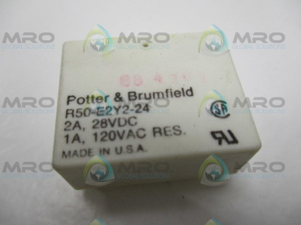 POTTER&BRUMFIELDR 50-E2Y2-24VDC RELAY 28VDC 120VAC UNMP
