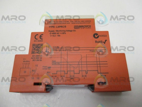 BROYCE LXPRC/S 41/2015 VOLTAGE MONITORING RELAY 230VAC NSMP