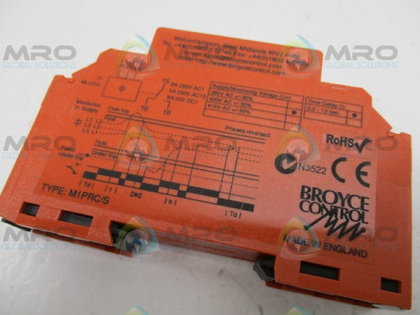 BROYCE CONTROL M1PRC/S 443-3808 VOLTAGE MONITORING RELAY NSNP