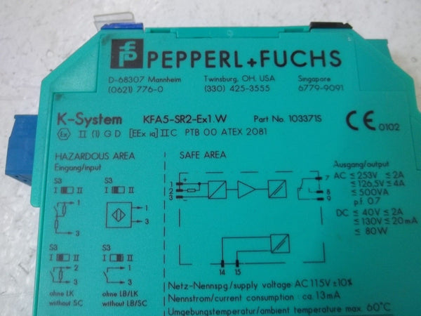 PEPPERL+FUCHS KFA5-SR2-EX1.W ISOLATOR RELAY UNMP