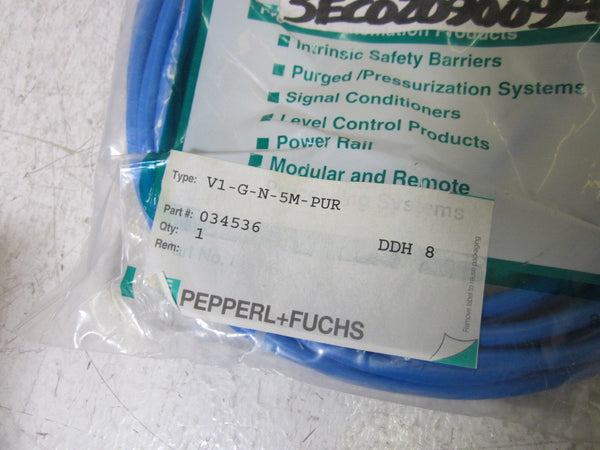 PEPPERL+FUCHS V1-G-N-5M-PUR CONNECTOR CABLE NSMP