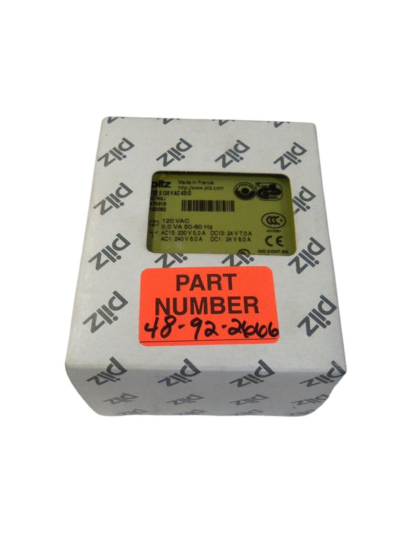 PILZ PZE5120VAC4S1O SAFETY RELAY 120VAC NSMP