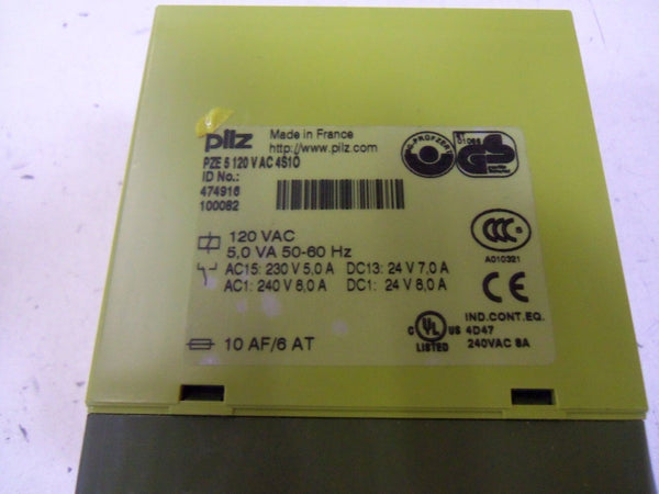 PILZ PZE5120VAC4S1O SAFETY RELAY 120VAC NSMP
