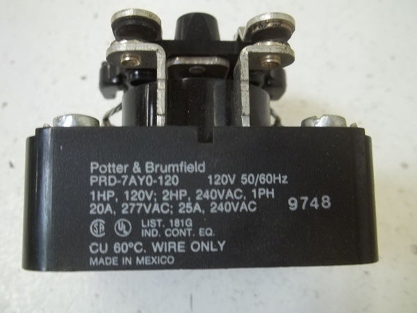 POTTER & BRUMFIELD PRD-7AY0-120 RELAY 120V UNMP