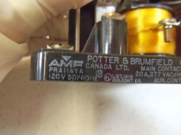 POTTER & BRUMFIELD RELAY PRA11AY2 120V UNMP