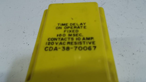 POTTER & BRUMFIELD CDA-38-70067 TIME DELAY RELAY UNMP