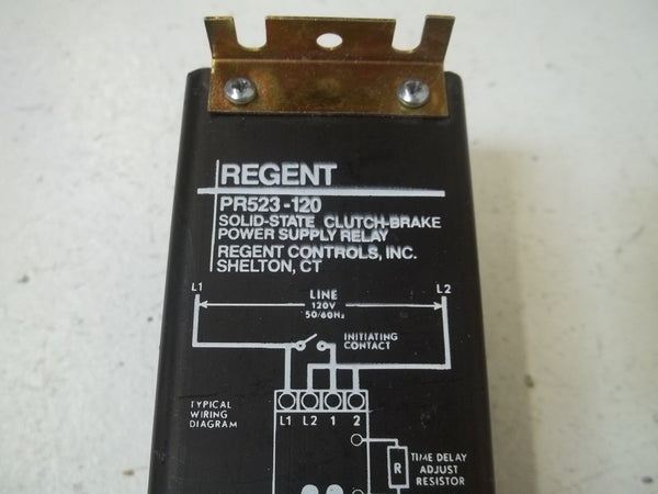 REGENT CONTROLS PR523-120 SOLID-STATE CLUTCH-BRAKE POWER SUPPLY RELAY UNMP