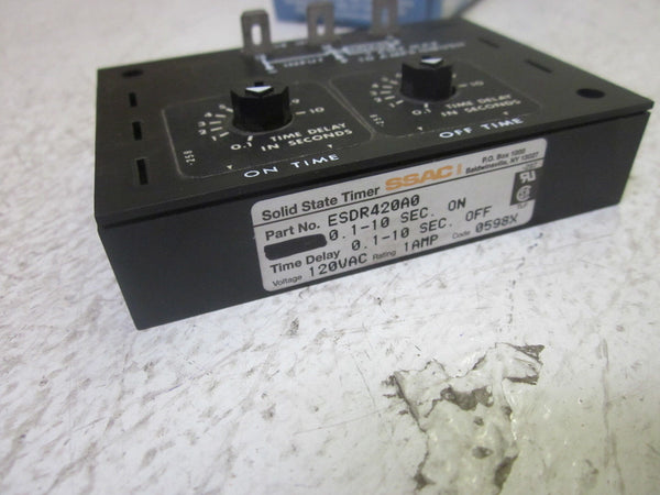 SOLID STATE TIMER ESDR420A0 120V 0.1-10 SECOND RELAY UNMP