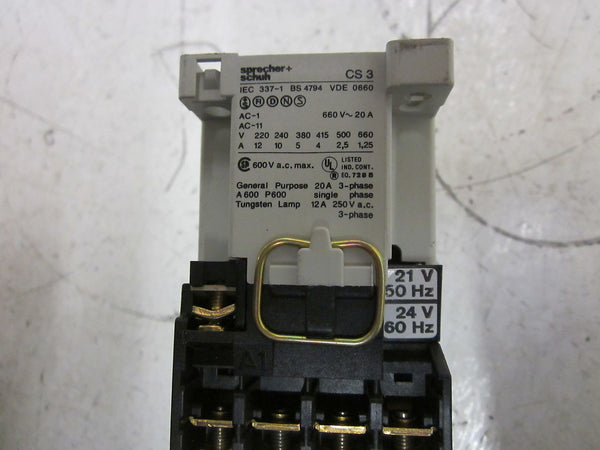 SPRECHER+SCHUH CS-3-22E RELAY 21/24V UNMP