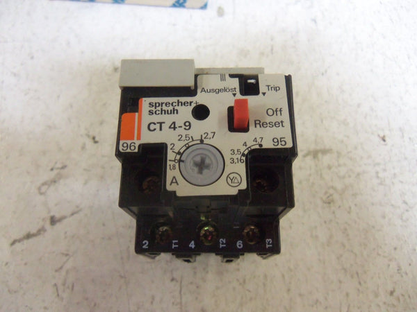 SPRECHER+SCHUH CT4-2.7 OVERLOAD RELAY NSMP