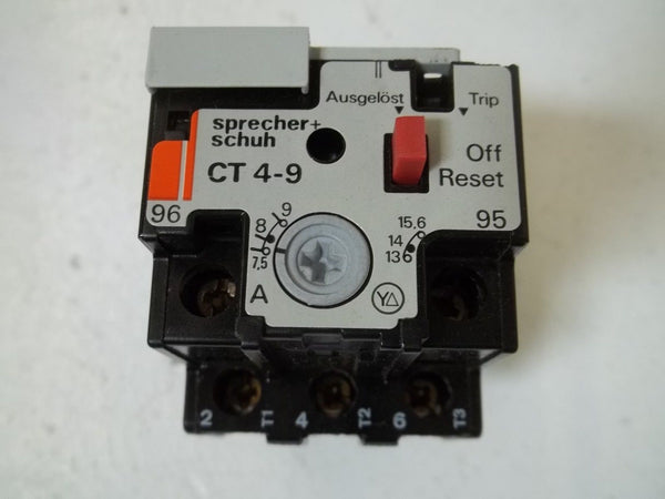 SPRECHER+SCHUH CT4-9.0 OVERLOAD RELAY NSMP