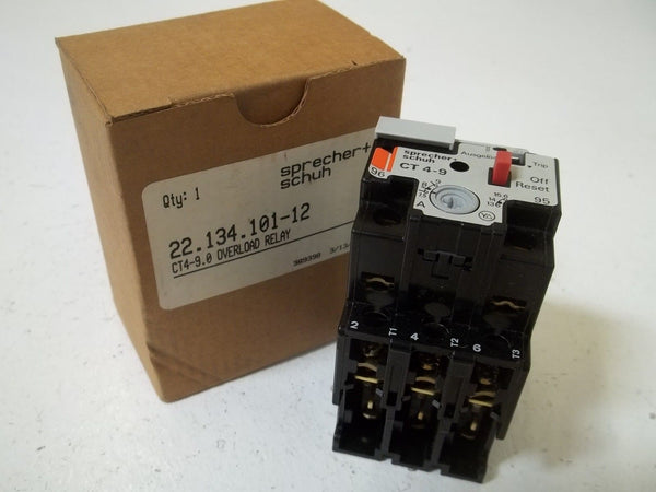 SPRECHER+SCHUH CT4-9.0 OVERLOAD RELAY NSMP