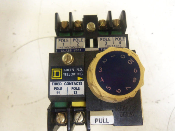 SQUARE D 8501-L0-40 CONTROL RELAY 120V UNMP