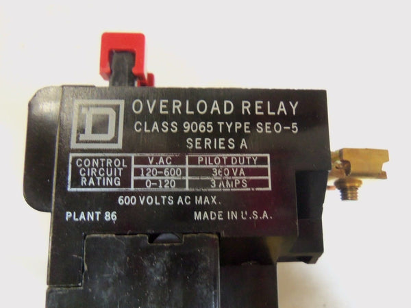 SQUARE D 9065-SE0-5 OVERLOAD RELAYS 9065SE0-5 NSNP