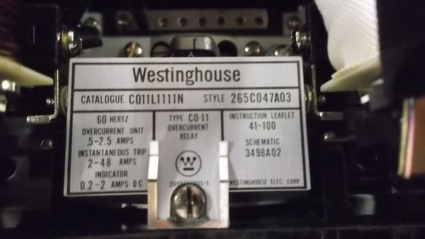 WESTINGHOUSE C011L1111N OVERCURRENT RELAY NSNP