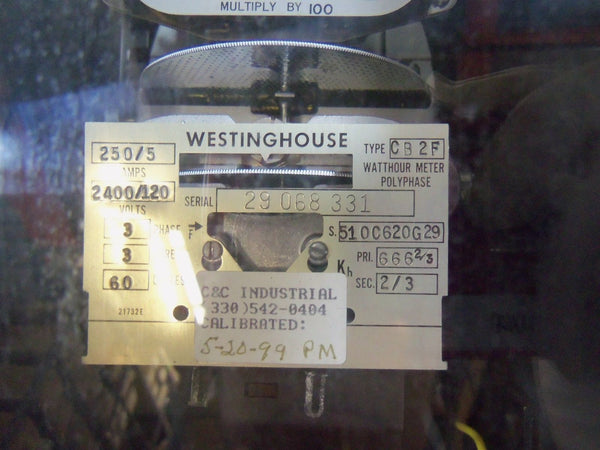WESTINGHOUSE CB2F METER RELAY UNMP