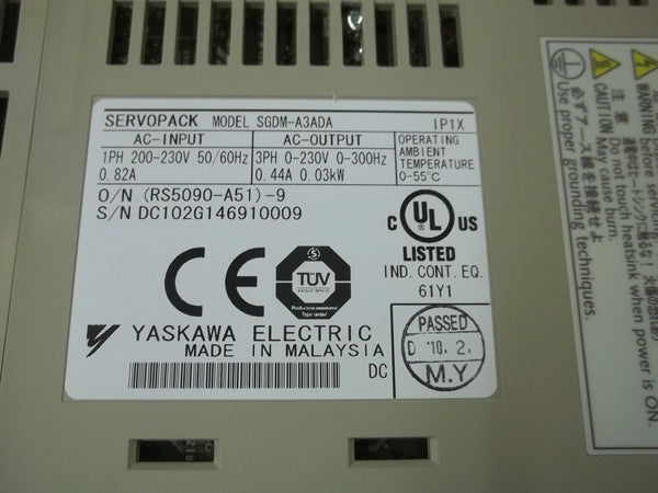 YASKAWA SGDM-A3ADA SERVOPACK 200V UNMP