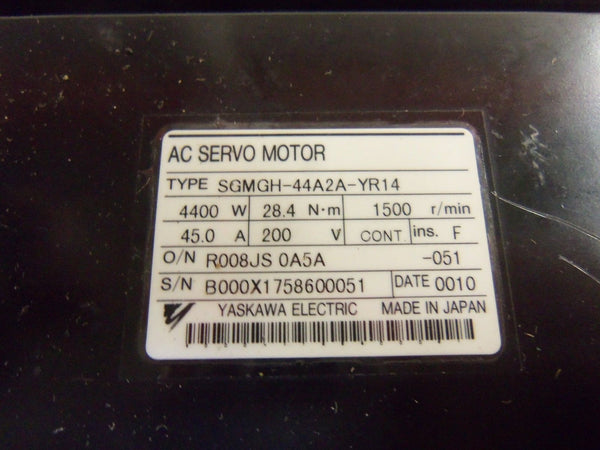 YASKAWA SGMGH-44A2A-YR14 SERVO MOTOR NSNP