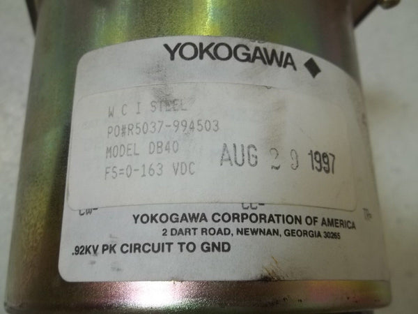 YOKOGAWA DB40 PANEL METER 0-400 UNMP