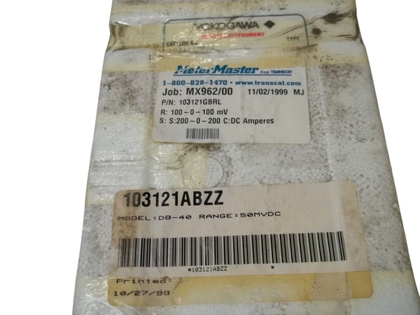YOKOGAWA YE/DB40/100-0-100MVDC PANEL METER 5-0-5 NSMP