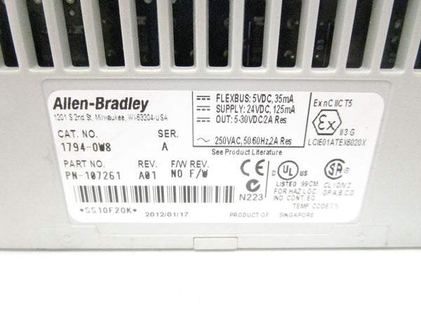 ALLEN BRADLEY 1794-OW8 SER. A 250VAC 2A NSNP