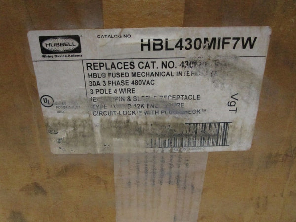 HUBBELL HBL430MIF7W 480VAC 30A NSMP