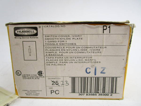 HUBBELL P1 (APROX. PKG OF 23) NSMP