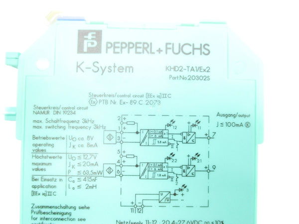 PEPPERL+FUCHS KHD2-TA1/EX2 20302S NSNP