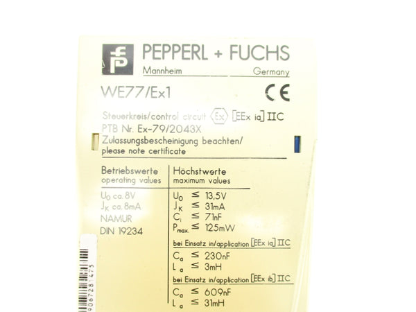 PEPPERL+FUCHS WE77/EX1 01544S UNMP