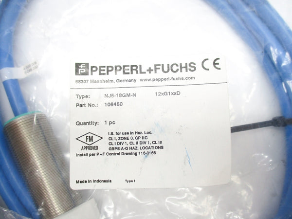 PEPPERL+FUCHS NJ5-18GM-N 106450 NSMP