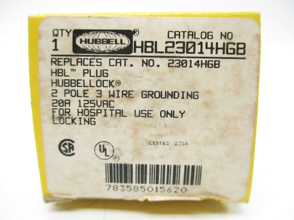 HUBBELL HBL23014HGB 125VAC 20A NSMP
