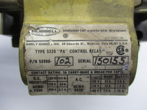 HUBBELL 58990-102 120VAC 30A NSNP
