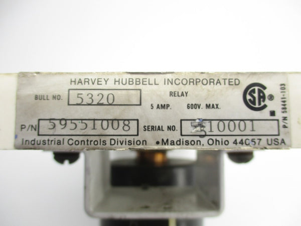 HUBBELL 59551008 600V 5A (AS PICTURED) UNMP