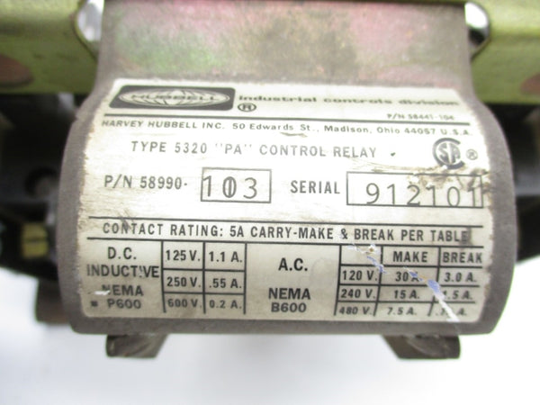 HUBBELL 58990-103 120VAC 30A UNMP