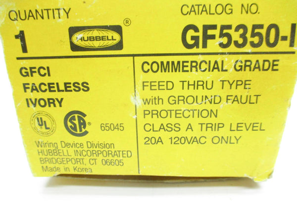 HUBBELL GF5350-I 120VAC 20A (AS PICTURED) NSMP