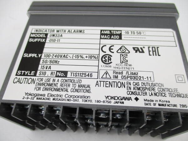 YOKOGAWA UM33A-010-11 100-240V NSMP