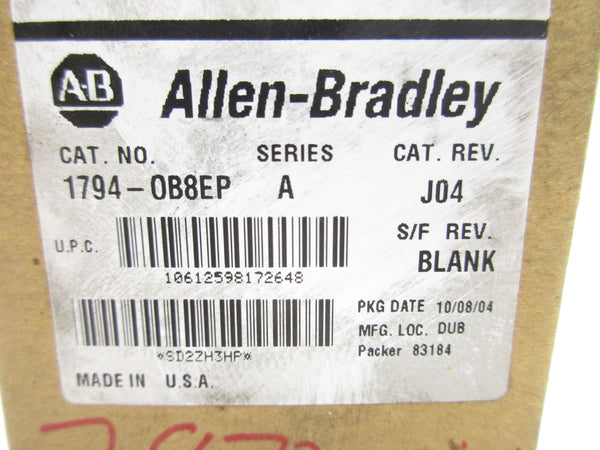 ALLEN BRADLEY 1794-OB8EP SER. A NSMP