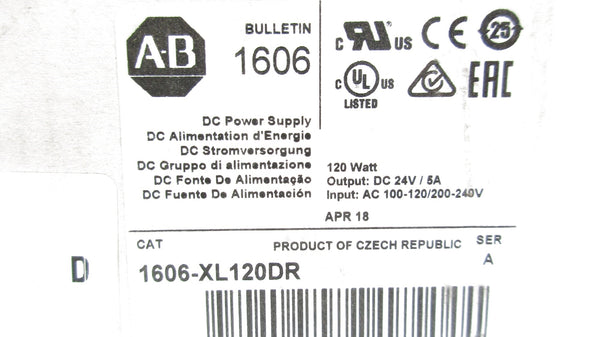 ALLEN BRADLEY 1606-XL120DR SER. A NSMP