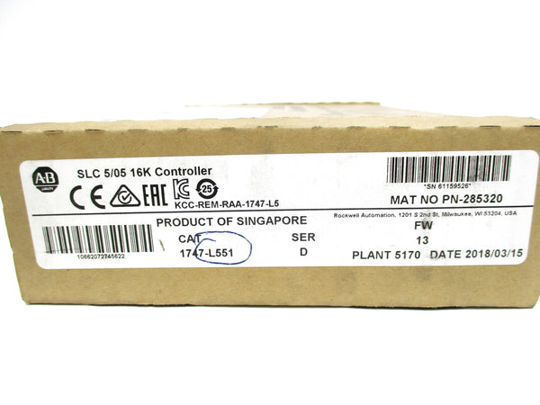ALLEN BRADLEY 1747-L551 SER. D F/W 13 NSMP