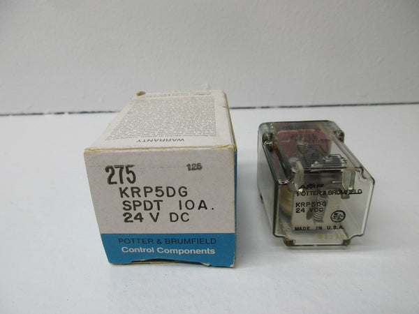 POTTER & BRUMFIELD KRP5DG RELAY 24VDC 10A NSMP
